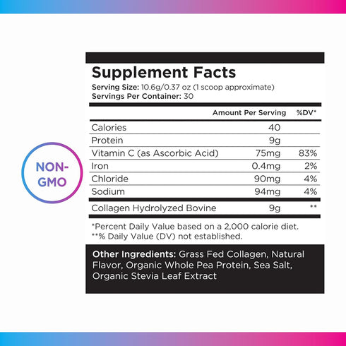Livingood Daily Collagen Powder for Women & Men, Vanilla, Grass-Fed Hydrolyzed Collagen for Healthy Skin