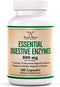 Digestive Enzymes by Double Wood - 800mg Blend of 10 Essential Digestive & Pancreatic Enzymes (Amylase, Lipase,