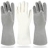 Cleanbear Cleaning Gloves - Set of 3 Reusable Latex Free Rubber Gloves, 2 Pairs Gray and 1 Pair White (12 Inches)