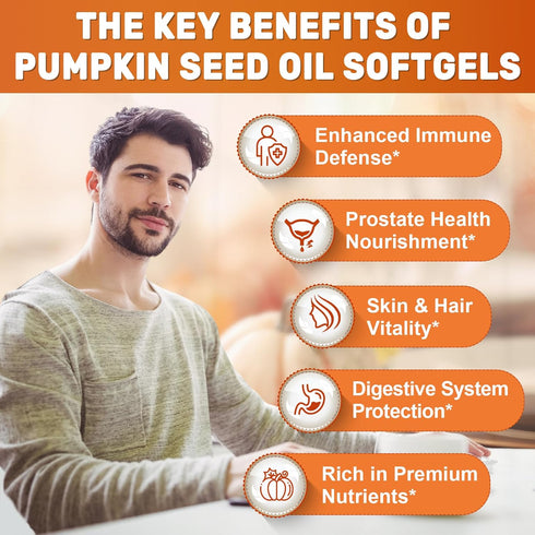 Palmetto,3200mg/Serving,Cold-Pressed Immune,Bladder (600 SCOLA Pumpkin Seed Oil with Saw with Essential Fatty Acids