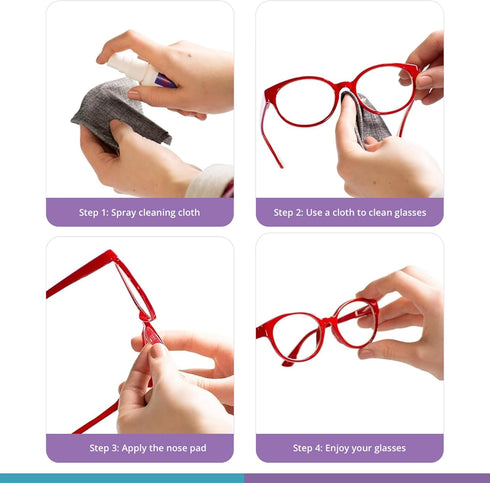 GMS Optical 1.8mm Reg-Thin/18mm Long Length Anti-Slip Adhesive Contoured Silicone Nose Pads for Glasses (5 Pair)