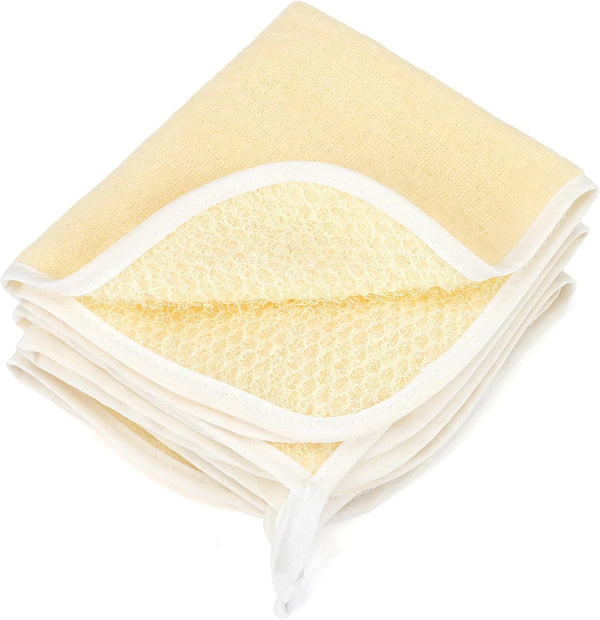 Exfoliating Wash Cloths, Body Scrubber, Face Cloths for Washing, Loofah Exfoliating Body Scrubber, 3 Pack