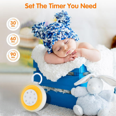 XYNGU 24 7 Portable White Noise Sound Machine for Baby, Kids, Adults Sleep - Soothing Natural Sounds, Color Night