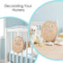 Tucnoeu Baby Announcement Sign, Wooden Hello World Newborn Welcome Sign, Hes Here Card Birth Stats Signs Newborn Photo