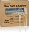 200 Count Heavy Weight Plastic Silverware Set, Disposable Forks Spoons Utensils for Wedding Party Supplies Everyday Use