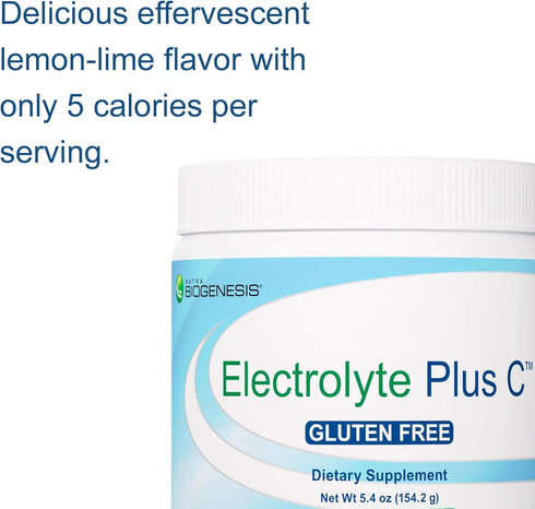 Nutra BioGenesis Electrolyte Plus C - Delicious Powder with Trace Minerals, Vitamins & Herbal Antioxidants