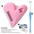 Intimate Grooming Set for Women, 3 Shapes Razors with Storage Bag and Toothbrush Set, Pink (Love Heart & T Set)