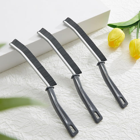 Hard Bristle Crevice Cleaning Brush Set, Small Cleaning Brushes for Shower Tile and Household Use (3 Pcs)