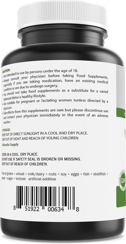 Brieofood Vitamin B2 (Riboflavin) 400mg, 120 Veggie Capsules - Gluten Free, Non-GMO