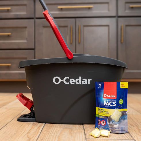 O-Cedar PACS Hard Floor Cleaner: Crisp Citrus Scent 10 Count (1-Pack) Safe for All Hard Floors