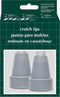 PCP Crutch Tip Replacement, 1 Pair, Black, Large