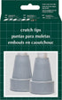 PCP Crutch Tip Replacement, 1 Pair, Black, Large
