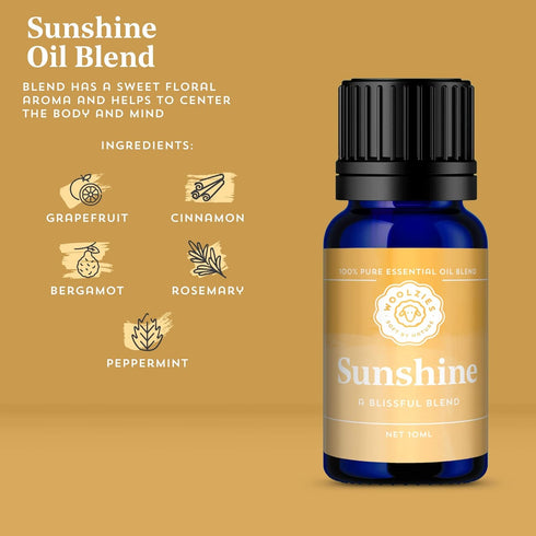 Woolzies 100% Pure & Natural Unwind Essential Oil Blend Set, Therapeutic Grade, Refresh, Sea Breeze, Sunshine