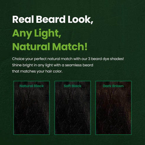 Herb For Men Mustache & Beard Dye, PPD & Ammonia Free, Vegan Natural Ingredients (Dark Brown, 1 pack)