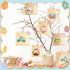 tmlfep 8Pcs Easter Money Holders for Cash Gift, Easter Wooden Money Holders Card Bunnies Ornaments for Holiday Tree