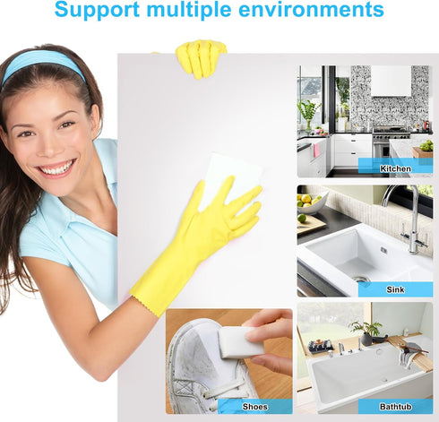 100 Pack Magic Sponge Eraser, Multi-Functional Household Cleaning Kitchen Dish Sponge, Extra Thick