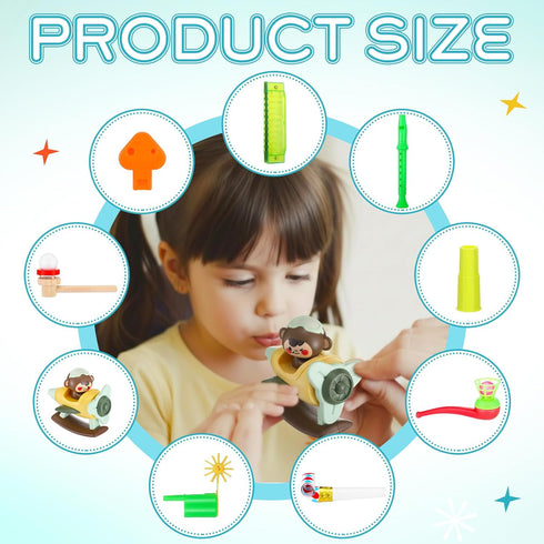 JolliLudo 9 Pcs Oral Motor Placement Therapy Tools for Kids Myofunctional Whistle Tongue Muscle Trainer Controlled Oral