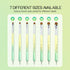 Ivy-L Premium French Gel Acrylic Nail Art Brush - Size 6 with Dotting Tool, Lime Green Wood Handle