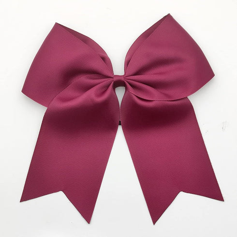 Hipcheer 20pcs Large Maroon Cheer Bows for Girls, Hand-made Grosgrain Ribbon Hair Accessories for Teen Sports