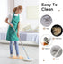 2 Pairs Microfiber Cleaning Mop Slippers for Floor Cleaning, Washable Unisex Dusting Slippers (Black, Beige, Medium)