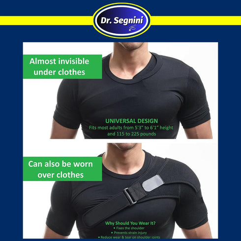 Adjustable Compression Shoulder Brace for Rotator Cuff Pain Relief, Arm Sleeve Support for Women and Men, JVG-104