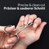 Solingen Cuticle Scissors, Germany - Curved Blade Pedicure Beauty Grooming Kit for Eyebrow, Eyelash, Dry Skin