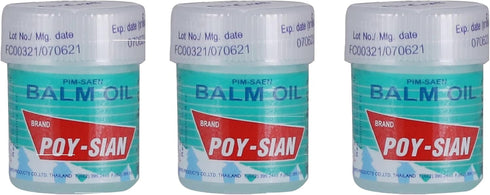 POY-SIAN Thai Pim-Saen Cotton Nasal Inhaler, 8 ml, Pack of 3