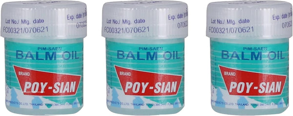 POY-SIAN Thai Pim-Saen Cotton Nasal Inhaler, 8 ml, Pack of 3
