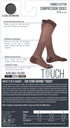 TOUCH Compression 15-20 mmHg, 1 Socks for Men, Herringbone, Cotton, Pair, Charcoal, X-Large
