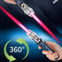 Multifunctional Large Windproof Welding Torch Lighter - Powerful Adjustable Red/Blue Flame for BBQ, Camping (Silver)