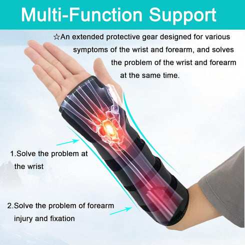 TANDCF Unisex Forearm and Wrist Support Splint Brace Double Fixation for Carpal Tunnel, Adjustable Night Time