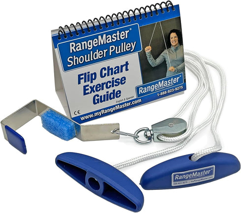 RangeMaster Molded Rubber Handle Shoulder Pulley Physical Therapy Tool Aids in Recovery