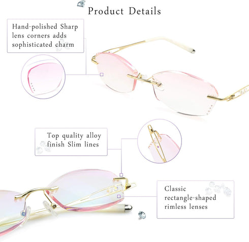 LifeArt Blue Light Blocking Glasses, Computer Reading Glasses, Stylish for Women, +1.50 Magnification