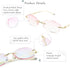 LifeArt Blue Light Blocking Glasses, Computer Reading Glasses, Rimless Frame Tinted Lens for Women (+2.50 Magnification)