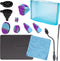 Sjxsimwoo Glass Cleaning Kit, Reusable Silicone Kit, Includes Soaking Bag, Brush, Pad, Lid,