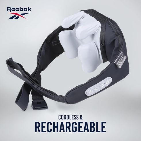 Reebok - Trapezius Kneading Massager, Neck and Shoulder Massager for Targeted Muscle Relief and Relaxation (Black)