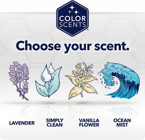 Color Scents Small Trash Bags - 4 Gallon, 60 Bags (1 Pack of 60 Count), Light Blue Bag in Ocean Mist Scent