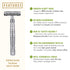VIKINGS BLADE Double Edge Safety Razor for Men + 5 Swedish Steel Blades + Luxury Case