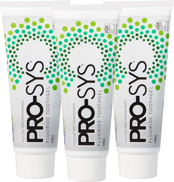 PRO-SYS Mint Fluoride Toothpaste Gel, ADA Approved, Prevents Cavities, Gingivitis, and Plaque,