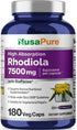 NusaPure Rhodiola Rosea 7,500mg, 180 Veggie Capsules, Non-GMO, Vegan & Gluten-Free, Extract 30:1, Bioperine