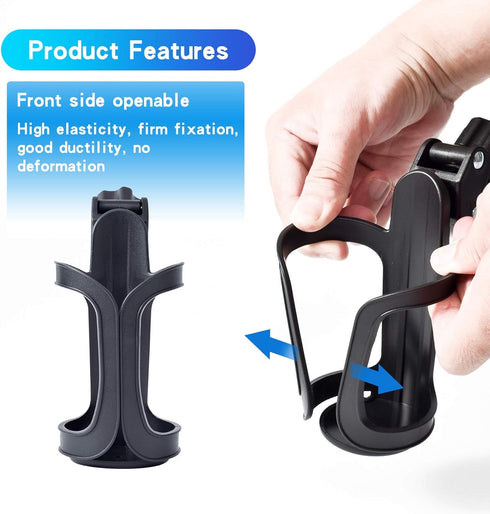Universal Stroller Cup Holder - Upgrade Drink Holder Attachment for Walker, Bike, Wheelchair, Motorcycle, Scooter,