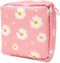Honbay Daisy Large Capacity Sanitary Napkin Bag, Tampons Pouch, Nursing Pad Holder, Coin