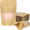Blisstime 100 Pack Stand Up Pouch, Self-seal Kraft Paper Bags with Matte Window, Resealable Bags for Small Business