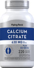 Calcium Citrate with Vitamin D3, 630 mg, 220 Caplets - Non-GMO, Gluten Free Supplement by Piping Rock
