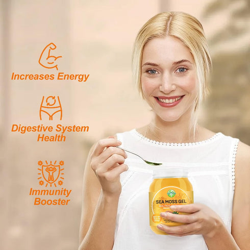 18.5OZ Sea Moss Gel | Organic Raw Flavored Irish Seamoss Gel | Immune and Digestive Support, Pineapple Flavor