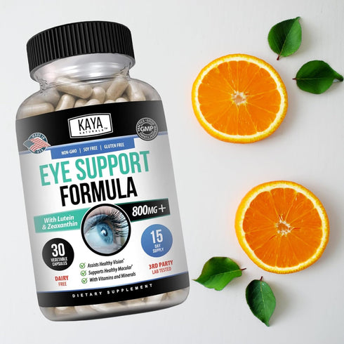 Kaya Naturals Eye Health Supplement - Lutein and Zeaxanthin, 800 mg Vitamin Supplement, 30 Capsules.