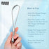 MasterMedi Tongue Scraper for Adults, 100% Stainless Steel Tongue Cleaner, Easy to Use, Pack of 2