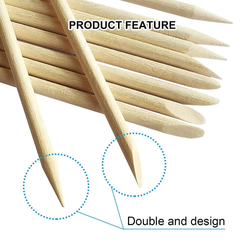 Orange Sticks for Nails, 200pcs 4.5 inch Wooden Cuticle Pusher Sticks Orange Wood Stick Nails for Manicure & Pedicure Nail Wooden Sticks Remover Manicure Pedicure Tool