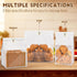 60pcs Bakery Bags with Thank You Stickers, 11x8.6x4 inches Sourdough Bread Bags with Clear Window for Packaging