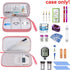 Double Layer Diabetic Supplies Storage Bag, Organizer for Glucose Meter, Insulin Pen, Test Strips, and More (Pink)